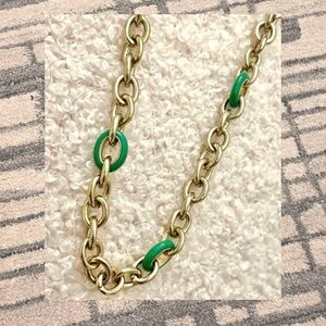 🏷️🎉🆕 j. crew • gold & green chain link layering necklace